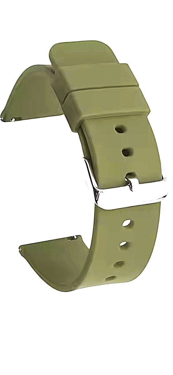 silicone-horlogeband-horlogebandje-18mm-groen-soepel-stevig-soft-18 mm-siliconen