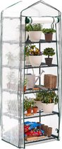Mini Tuinkas Met 5 Lagen – Broeikas Voor Binnen En Buiten – Met Stevig Stalen Frame En Versterkt PVC Dekzeil – Compacte Kweekkas Voor Planten, Kiemen En Kruiden – Eenvoudig Te Monteren