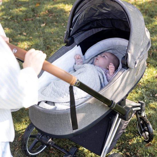 BEMINI Voetenzak - Biside 0-12m - Licht gewatteerd - Mix grey van Bemini — afbeelding 2
