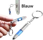 Antistatische Sleutelhanger I Anti Schock I Anti Elektrische Schokken I Kogel Model I Ontlading Statische Elektriciteit I RVS I Blauw