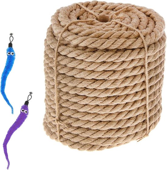 Sisal touw voor krabpaal, 6 mm x 100 m sisaltouw, voor