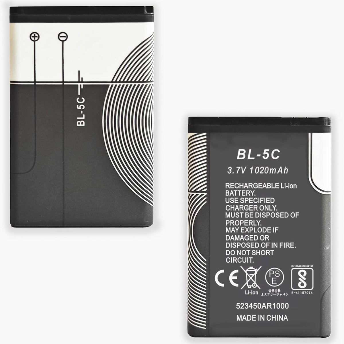 Oplaadbare Lithium-Ion Batterij 3,7V 1020mAh - 2 Stuks voor Radio en BT-Luidsprekers