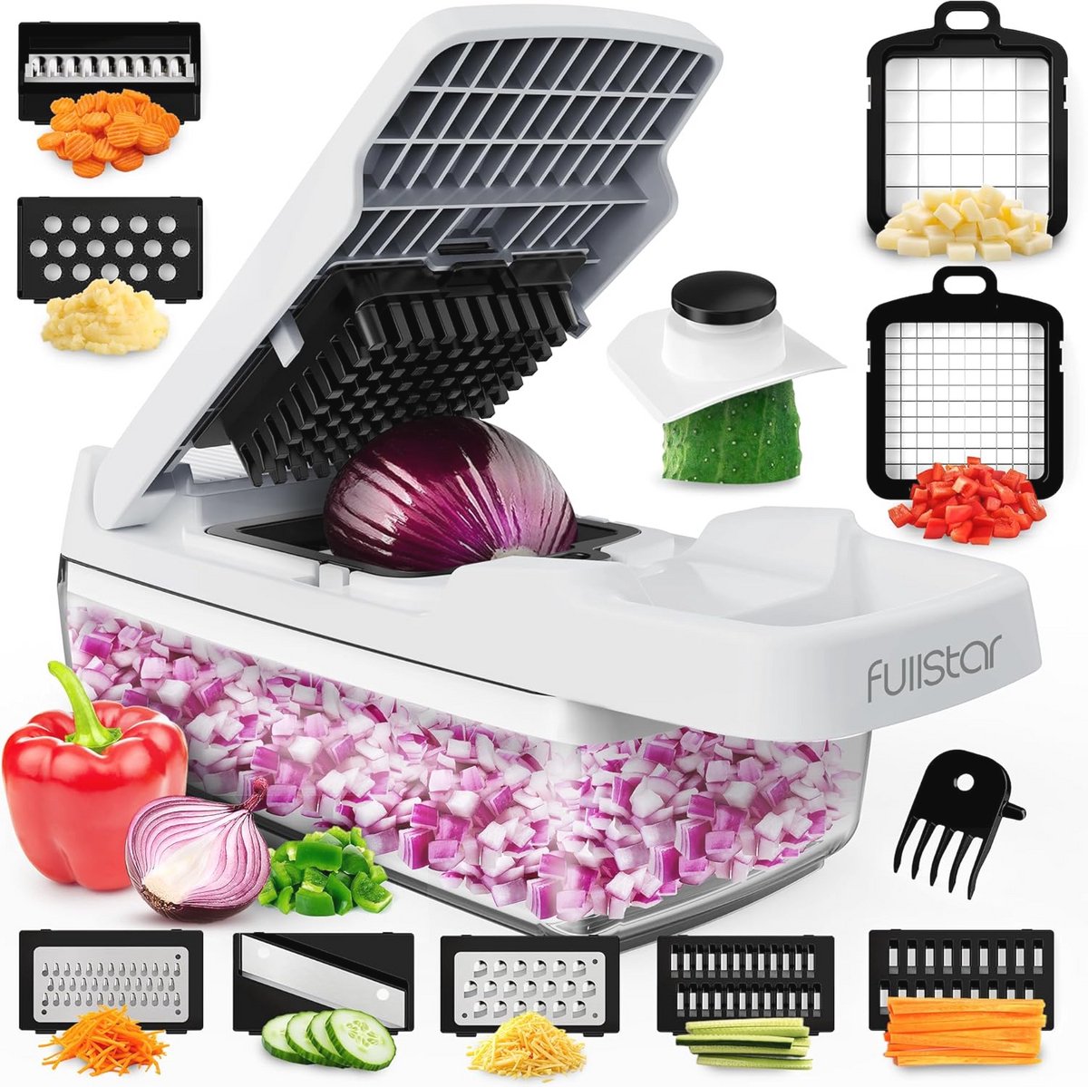 Multifunctionele Groentesnijder - 9-in-1 Keukentool voor Groenten en Salades