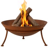 EVIQ - Vuurschaal voor vuurkorf Ø 47 cm Rust - vuurschalen voor terrasverwarmer als tuinhaard Terrasverwarming – Sfeerhaard