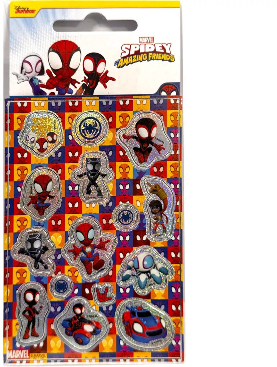Spiderman Spidey Power holografische stickerset van 3, Spiderman stickervel set van 3, Spiderman stickers, Spiderman, Stickers