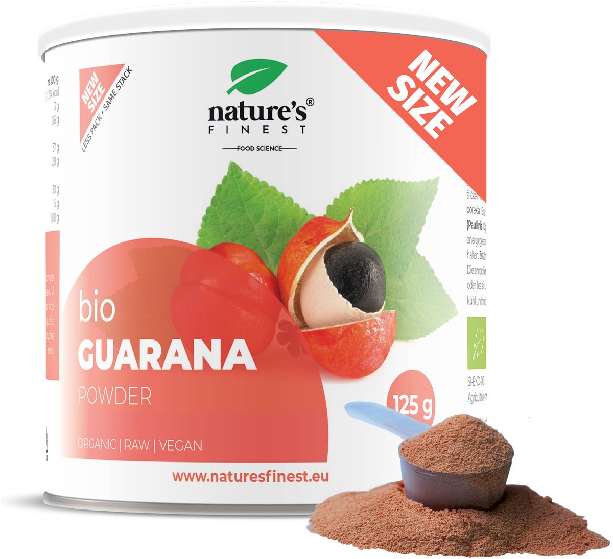 Goedkoopste Nature's Finest Guarana Poeder Bio - natuurlijke energieboost - verhoogde immuniteit - ondersteuning gewichtsverlies - 100 puur en biologisch - zonder toegevoegde suikers - vegan - uit Brazilië