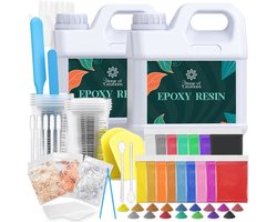 Home of Creations Epoxy Starterspakket XXL - 2x 1,9L Giethars Resin met Mica Poeder - Moederdag Cadeau