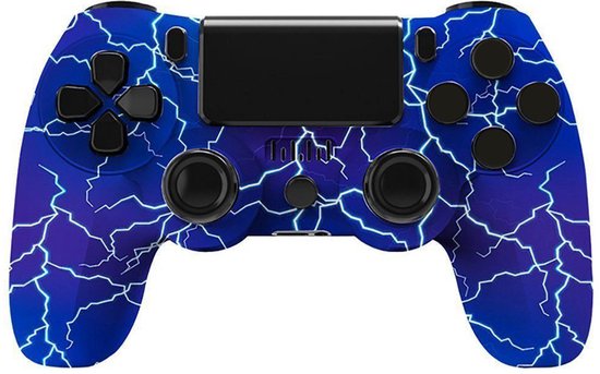 NAXSIR Draadloze PS4 Controller met Opvallend Comic Design – Bluetooth Gamepad met Explosieve Kleuren, Micro-USB Aansluiting, Oplaadbare Batterij​