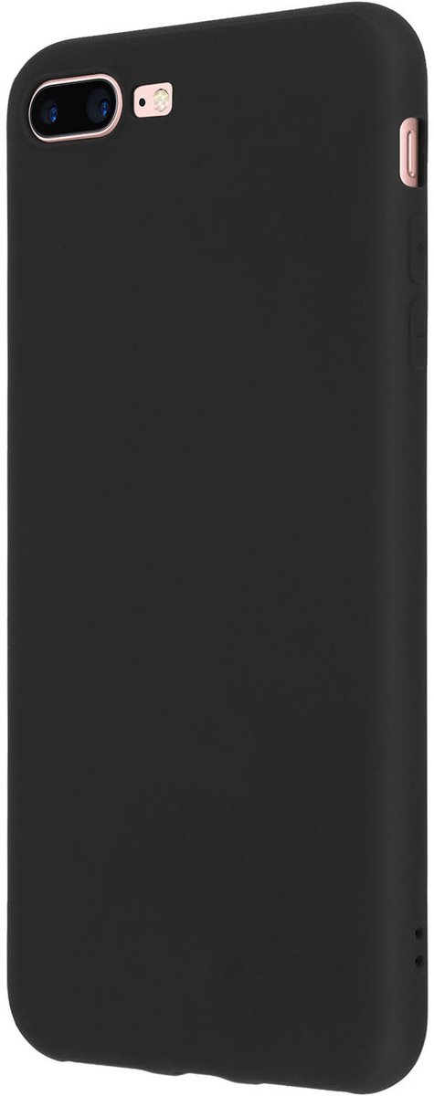 Forcell, Coque pour Geschikt voor Apple iPhone 7 Plus , pour Geschikt voor Apple iPhone 8 Plus Coque pour Soft Touch Silicone Gel, Zwart