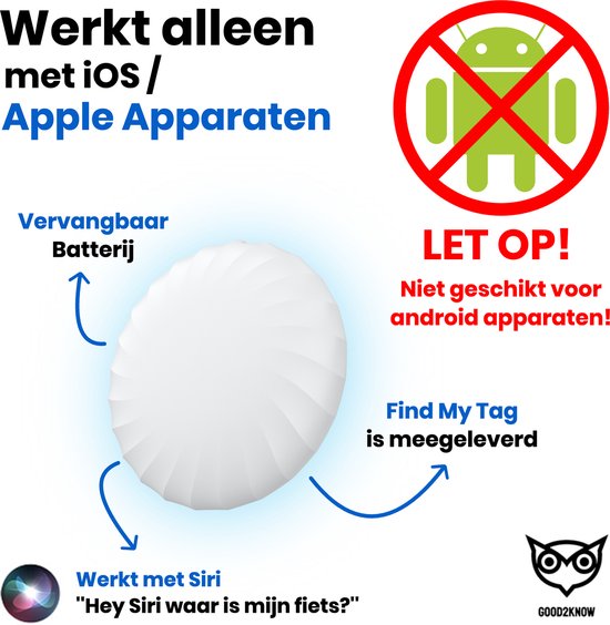 Good2know Gps Tracker Fiets met FindMy tracker – Inclusief Tag – Fiets tracker – Fiets Gps – Geschikt voor Apple – Verborgen als fietsreflector