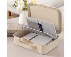 Luxaliving Waterdichte Document Opbergdoos | Stofdichte Reisorganizer | Grote Opbergdoos -opbergtas Beige