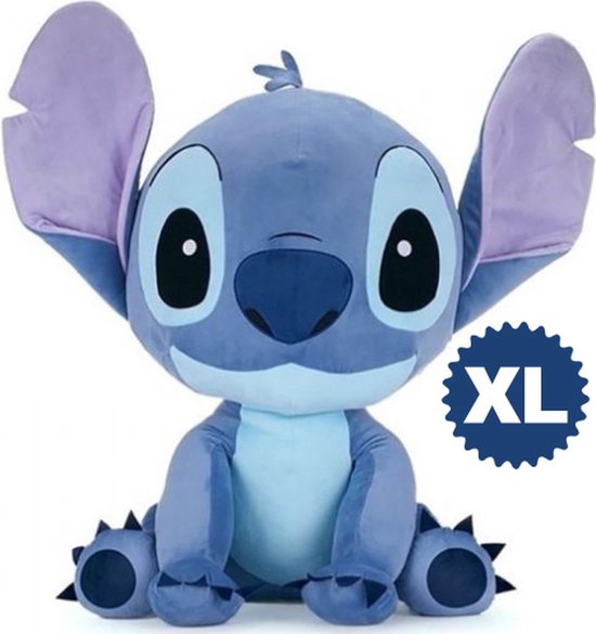 Stitch - Disney Lilo en Stitch Pluche Knuffel XXL 60 cm [Lilo Stitch and Angel Plush Toy | Grote XL Speelgoed Knuffeldier Knuffelbeer Groot voor kinderen jongens meisjes]