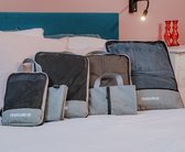 Packing Cubes compressie - Travel cubes compression - Koffer organizer set - 6 stuks - Voor backpack, koffer en tassen - Mesh en nylon - Grijs