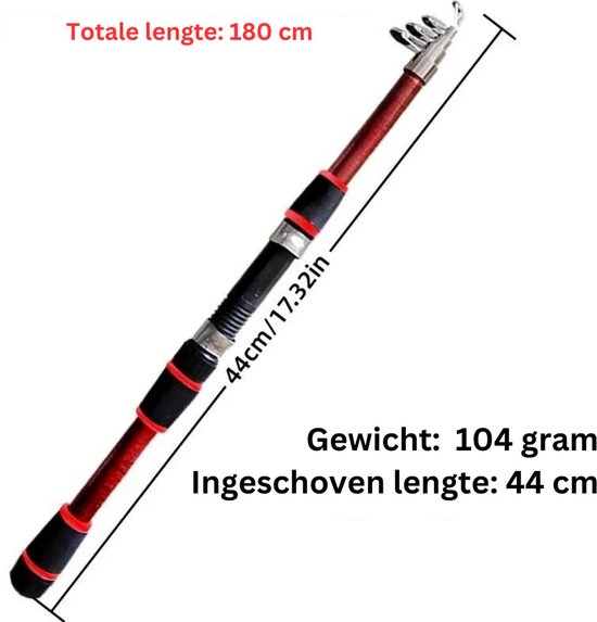 Vishengelset - Groen - 20 delig - Met Opbergtas - Vishengel Kinderen - met Molen - Vishengel - Werphengel - Vishengels - Vishengel Telescoop — afbeelding 5