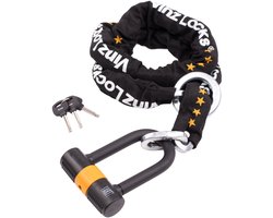VINZ Oyu ART 4 Kettingslot - Motorslot / Scooterslot - Schijfremslot met Ketting - 150 cm