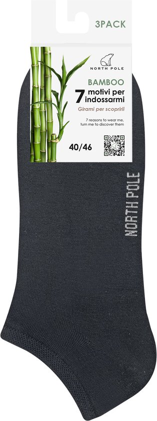 Nur Die 5-pack sneakersokken Classic van ademend katoen comfortabele antislip band voor dames, zwart, 39-42 EU