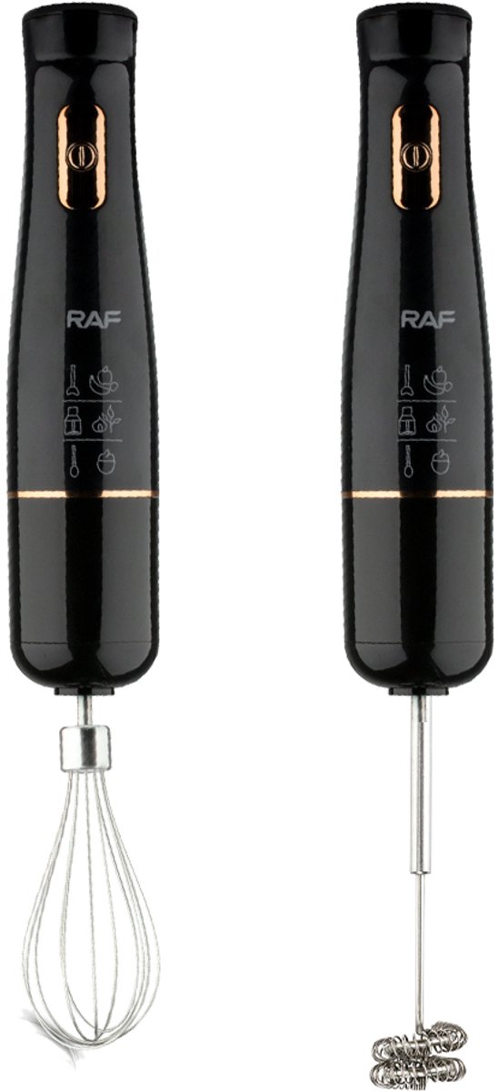 RAF - Staafmixer Set - 5-in-1 - Hand Blender - Elektrische Handmixer - Klopper - Staafmixer - BPA-vrij - Extreem Krachtig - Hakmolen - Garde - Maatbeker - Mengstaaf - Ook voor IJsklontjes - Complete Set - Melkopschuimer - Foodprocessor — afbeelding 3