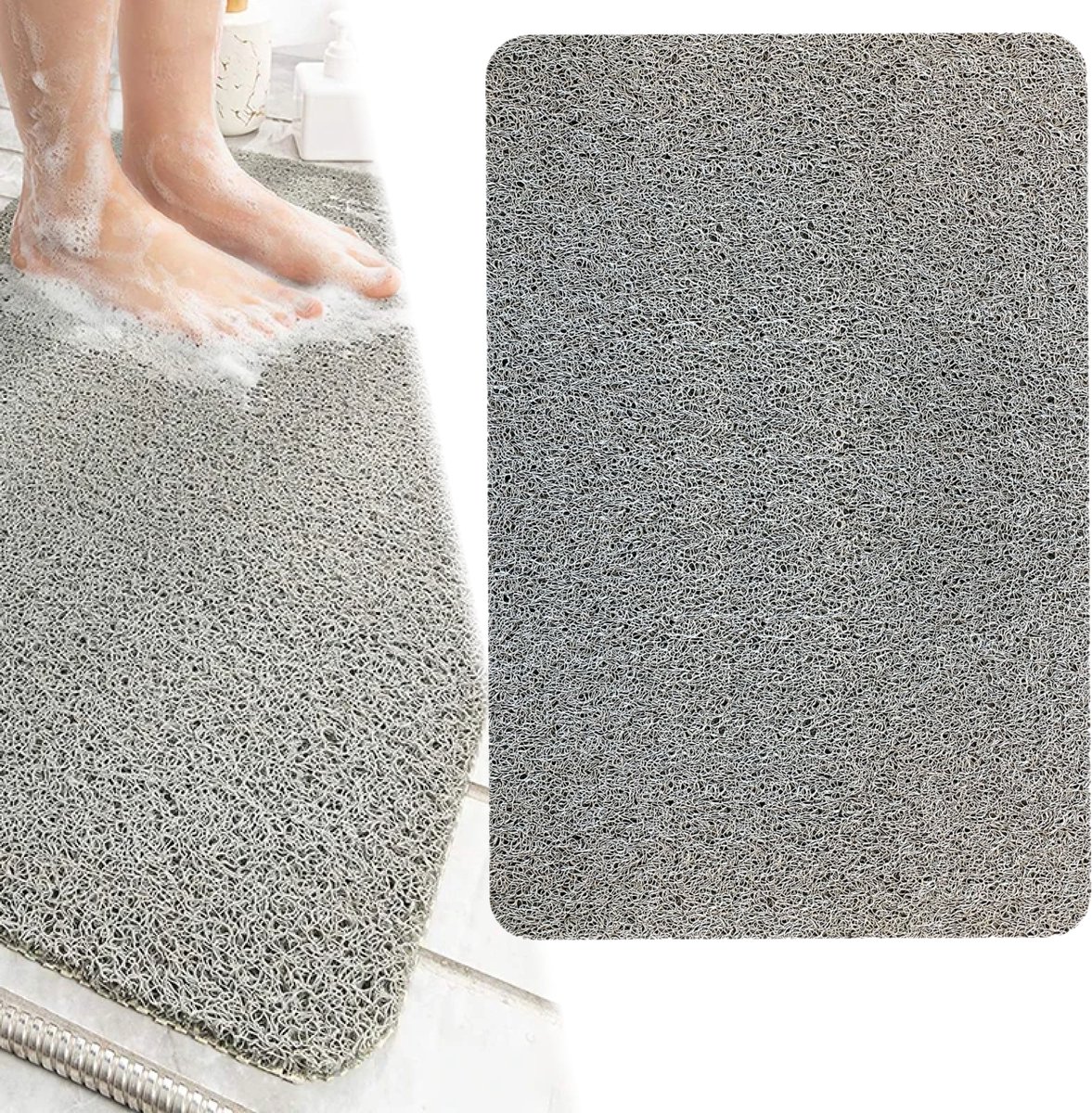 GLODI GOODS® Antislip badmat douchemat 40x60 cm - voor in de douche of bad – antislipmat waterdoorlatend – GRIJS