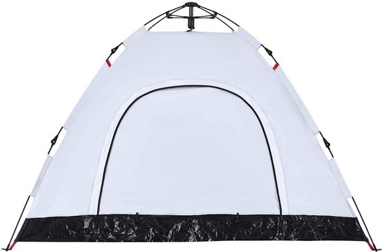 vidaXL - Tent - 3-persoons - snelontgrendeling - verduisterende - stof - wit van Vidaxl — afbeelding 4