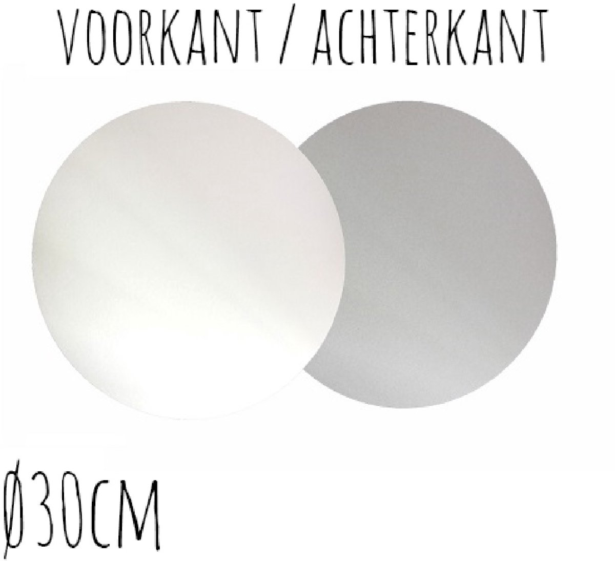 BrandNewCake® Taartonderlegger Wit / Zilver - Ronde Ø 30cm - Taartonderzetter - Taartkarton - 10 Stuks