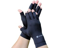 KANGKA® Reuma Handschoenen maat S - Compressie Handschoenen met Open vingertoppen voor Verlichting van Reuma en Artritis - Reuma Handschoenen Dames en Heren