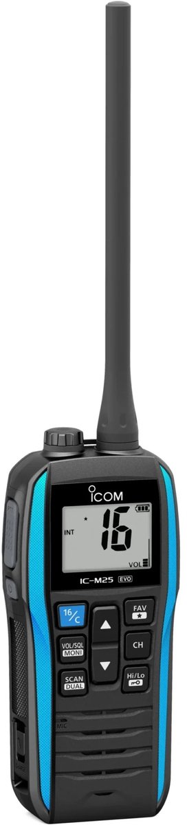 Icom IC-M25 Euro EVO Handheld marifoon Blauw Model 2025 USB