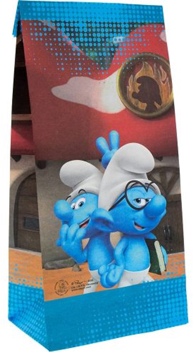 Smurfen uitdeelzakjes - De Smurfen - 10 stuks - papier - 10x20cm