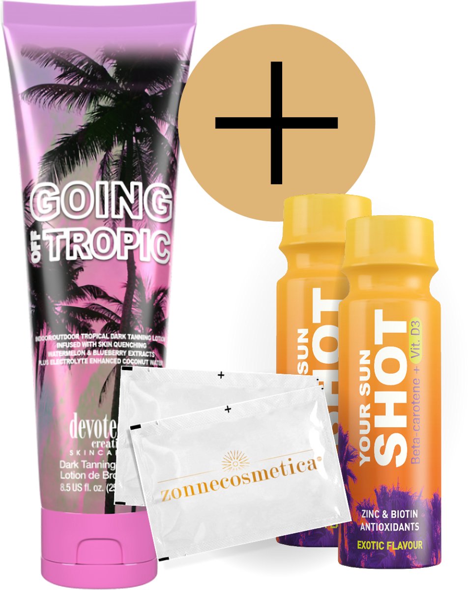 Devoted Creations - Going Off Tropic + 2 Your Sun Shots + 2 Verfrissingsdoekjes