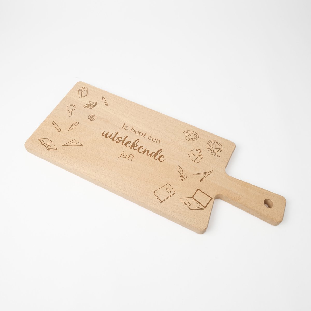 Tapasplankje hout - Serveerplankje - Cadeau juf - Cadeau juf einde schooljaar - Juf bedankt - Schoolspullen