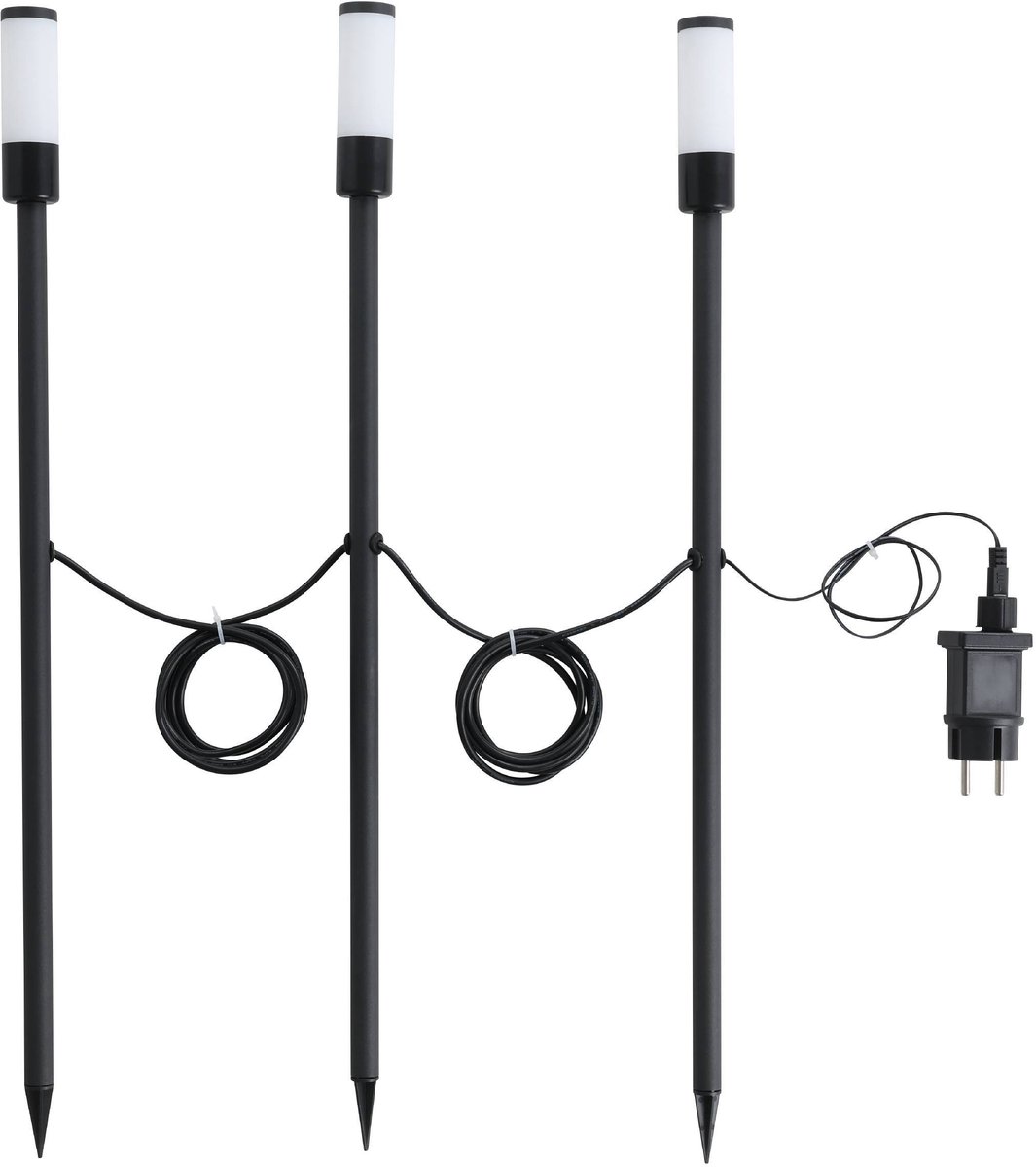 EGLO Zancaro Grondpin Buiten - LED - 60 cm - Zwart/Wit