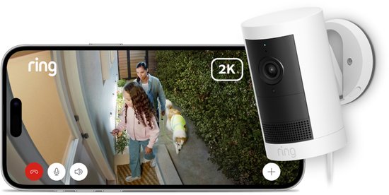 Ring Outdoor Camera Plus - plug-in - wit- buitencamera - 2k — afbeelding 2