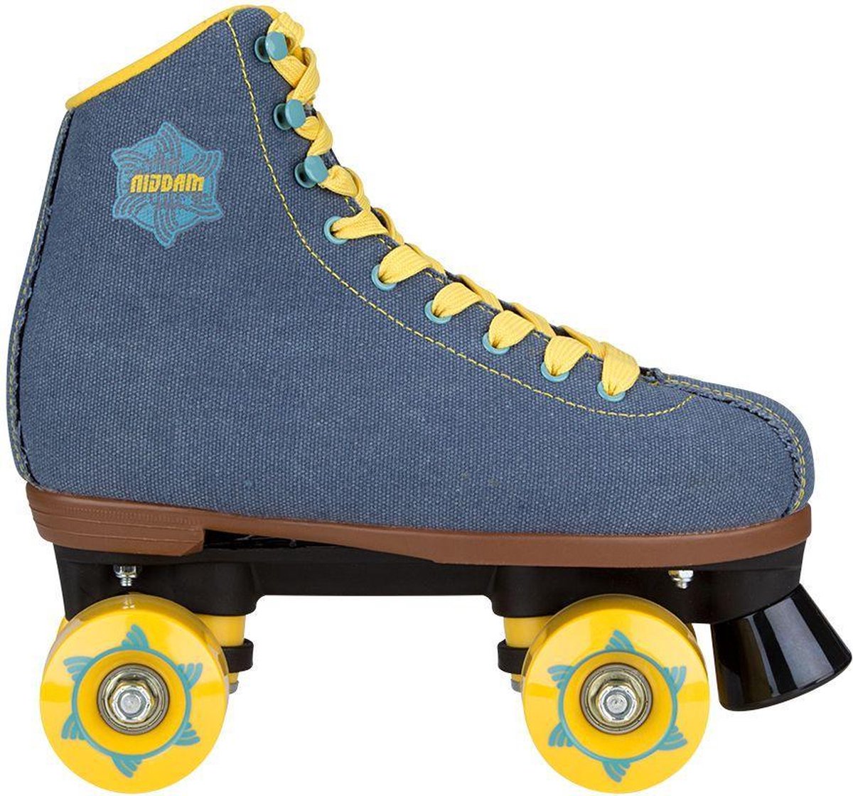 Nijdam Retro Rolschaatsen - Denim Rebel - Denimblauw/Geel - 39