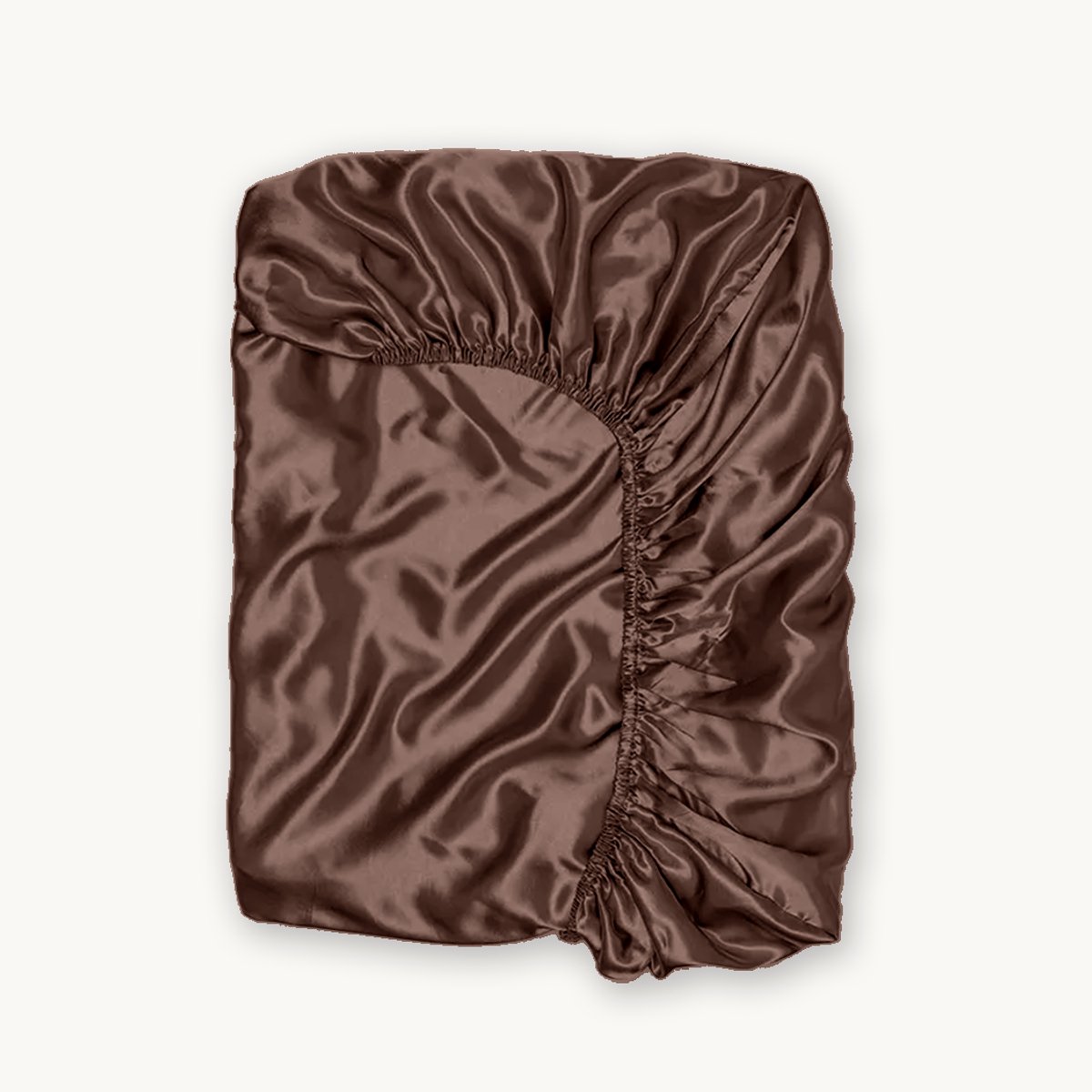 Y-NOT™ - Beautysilk Glans satijnen - Hoeslaken - Brons Bruin - 90x200+30cm 1-Persoons - Hoekhoogte 30cm - 100gsm Satijn- 30 dagen proefslapen
