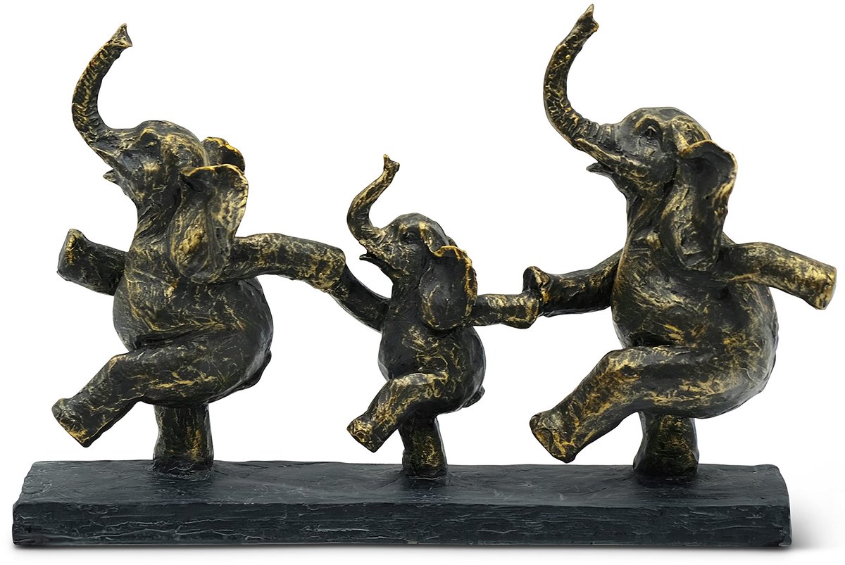 Unyqoos ® Unieke Handgemaakte Marmeren Olifantensculptuur voor Familievreugde en Positieve Energie in Huis