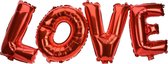 folieballon Love 150 cm rood 5-delig