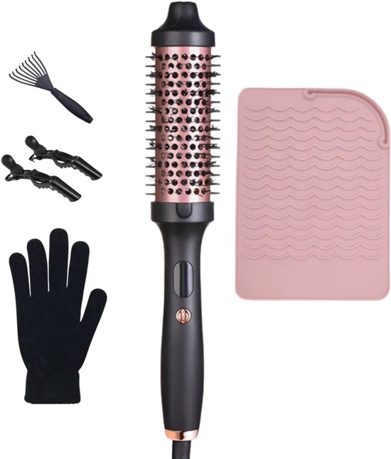Thermal Brush - Keramische Warmteborstel - Fohnborstel en Airstyler alternatief - Krulborstel en Stijlborstel in 1 - Krultang - Incl. Handige asseciores