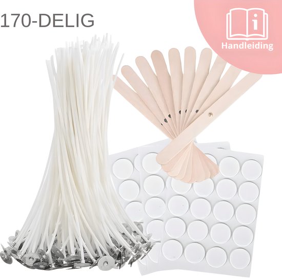 ZoeZo Design - Set de mèches de bougie - Mèches de bougies - Mèche - Perfect pour les débutants - Fabriquez vos propres bougies - Hobby créatifs - Kit de fabrication de bougies - Pack de démarrage - Mèche de bougie - DIY - Cadeau