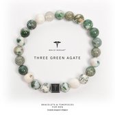 Hommes de Mercury - Bracelet Jade homme - Circonférence 20cm - Pierres précieuses - Perles - Homme