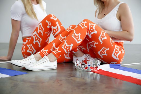 Oranje Legging Dames - WK - Oranje Kleding - Positive Pants - XS/S/M van Merkloos — afbeelding 2
