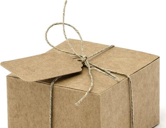 enz Trottoir steeg PARTYDECO - 10 kleine kartonnen doosjes met etiketten | bol.com
