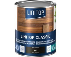 Linitop Classic - Beits - Decoratieve beschermende beits  - Ebbenhout - 287  - 1 L