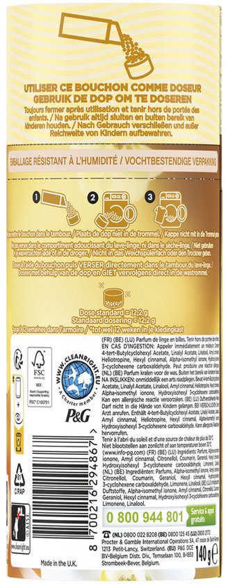 Lenor In-Wash Geurbooster Gouden Orchidee 11 wasbeurten - 140 gr