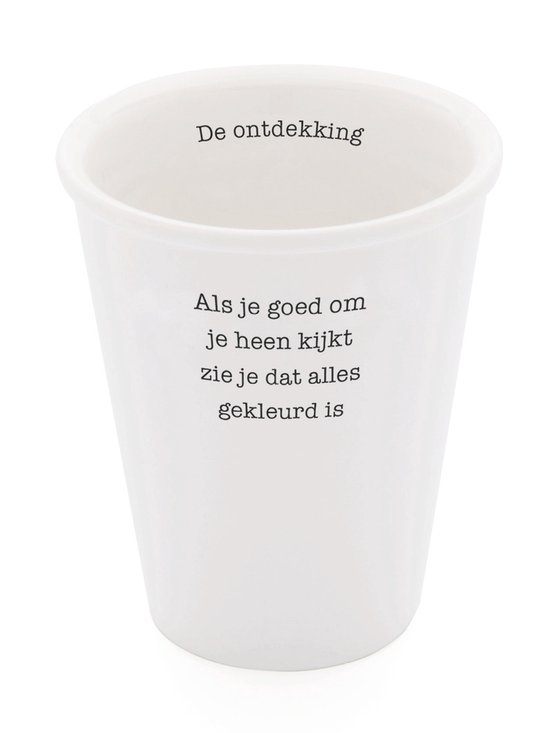 Poëten aan tafel - het servies - Porseleinen beker 'De ontdekking' set van 2