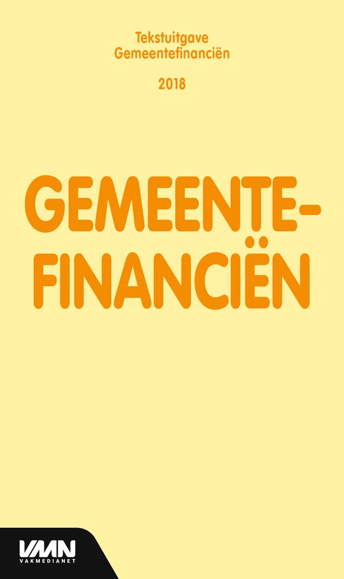Tekstuitgave - Gemeentefinanciën 2018 - cover