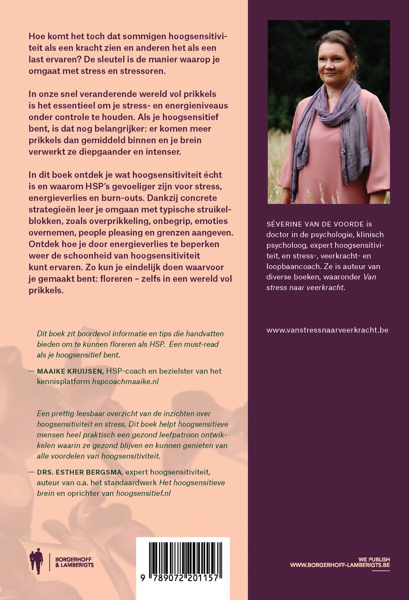 Hoogsensitief omgaan met stress - back cover
