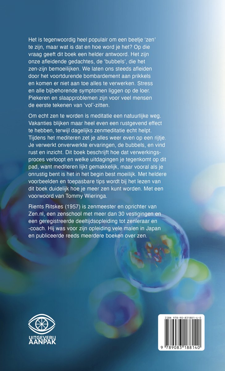 Meer zen, minder bubbels - back cover