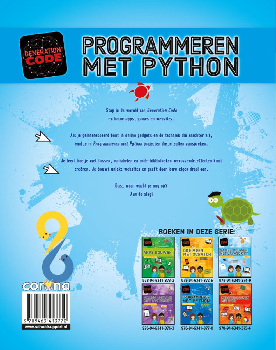 Generation code - Programmeren met Python | 9789463413770 | Max ...