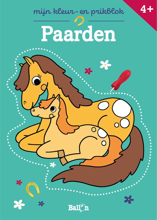 Kleur- en prikblokken 0 - Paarden 4+ - cover