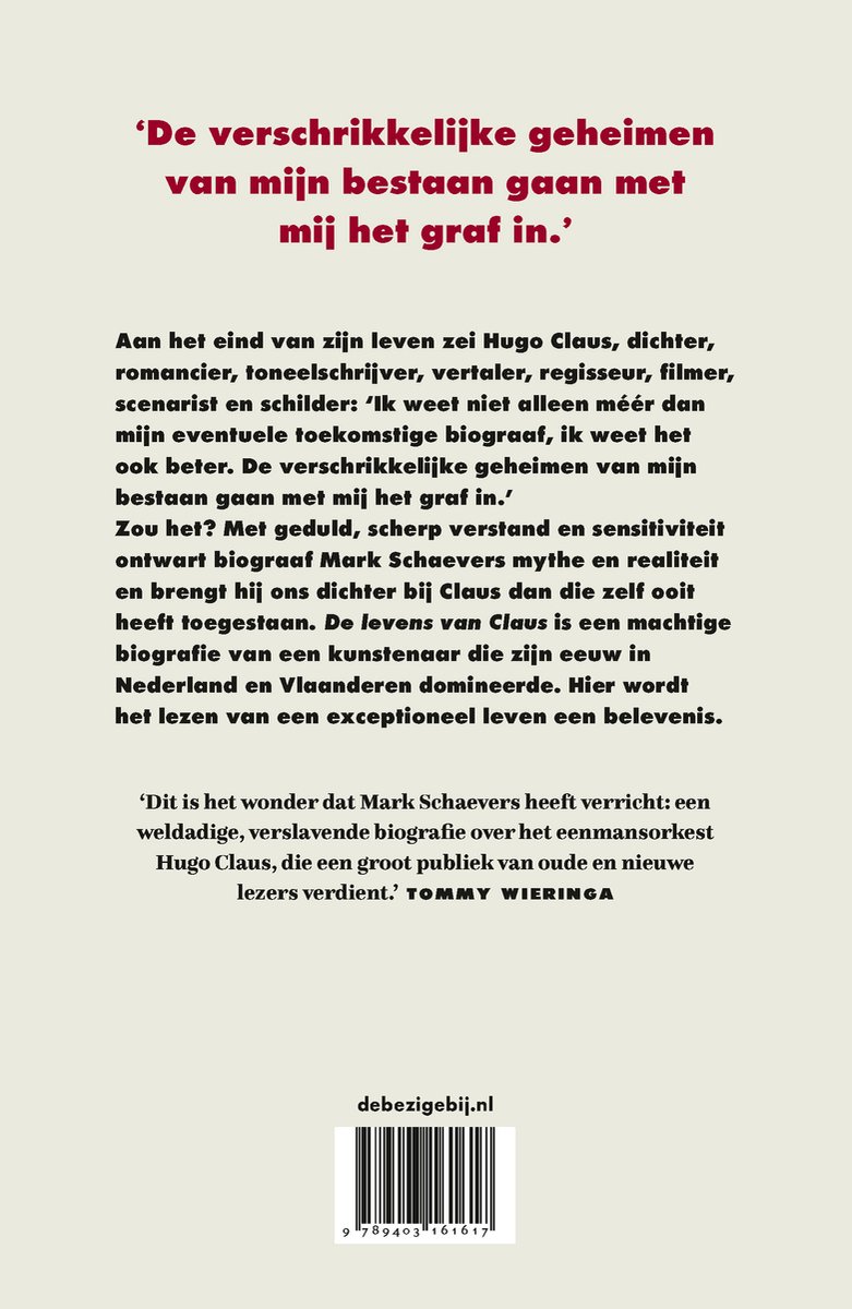 De levens van Claus - back cover