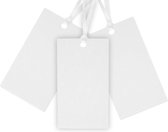 Partydeco Wens en bedank kaartjes wit - 10 stuks